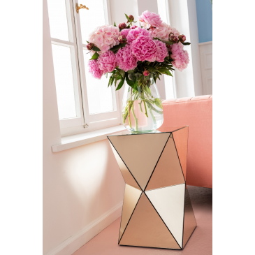 Kare Design Bijzettafel Luxury Triangle Champagne