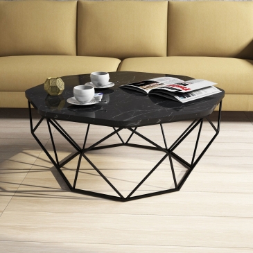 Salontafel Diamond Melamine Zwart Marmer