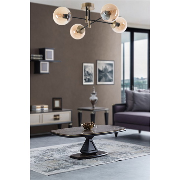 Hanglamp Dolunay Metaal Koper 4-Lichts