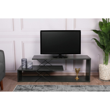 Tv-meubel Zigzag Antraciet 120cm