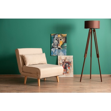 Slaapfauteuil Folde Single Crème