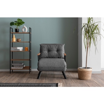 Slaapfauteuil Sando Single Lichtgrijs