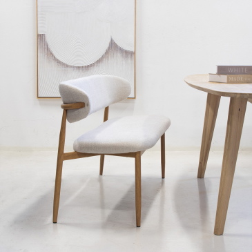 Eetkamerbank Alexia Beige/Naturel 180cm - Giga Meubel
