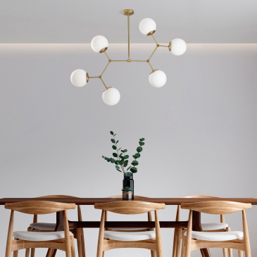 Hanglamp Damar 6-Lichts Goud