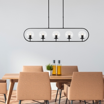 Hanglamp Jewel Metaal Zwart 5-Lichts