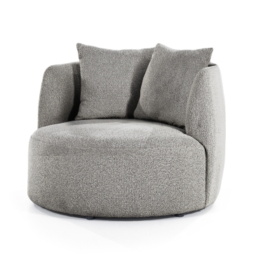 Eleonora Fauteuil Louis Met Kussen Grijs Spark