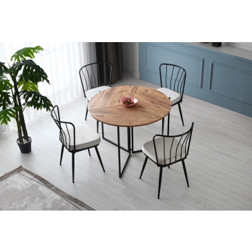 Eettafel Yaprak Melamine Atlantic Pine