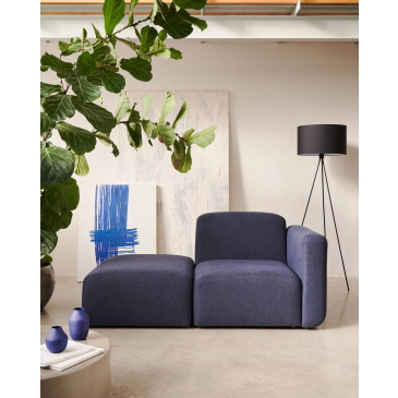 Kave Home Bank Neom 1-zits Modulair Blauw Eindstuk 169cm