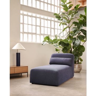 Kave Home Chaise Longue Module Neom Blauw 152x75cm