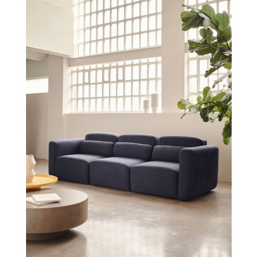 Kave Home Bank Neom Modulaire 3 Zits Blauw 263cm