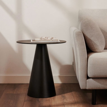 Kave Home Bijzettafel Wilshire Gehard Glas Ø50cm