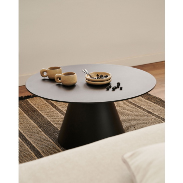 Kave Home Salontafel Wilshire Gehard Glas Ø80cm