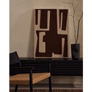 Kave Home Schilderij Salmi Abstract Bruin/Beige 70x100cm