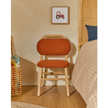 Kave Home Kinderstoel Helda Terracotta Bouclé