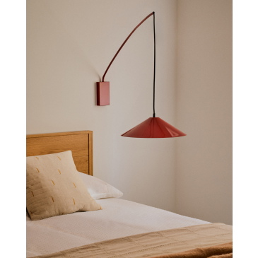 Kave Home Wandlamp Kally Metaal Rood Gelakt