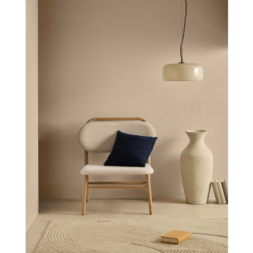 Kave Home Fauteuil Helda Chenille Beige