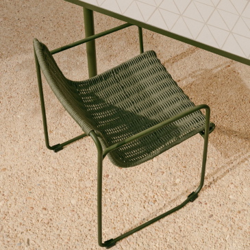 Kave Home Stoel Maurina Groen en Groen Touw