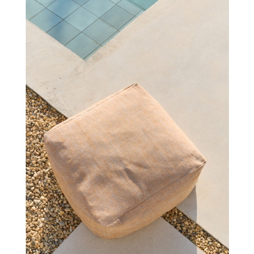 Kave Home Poef Vedell Oranje 60x60cm  