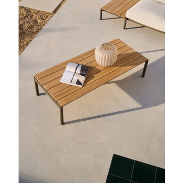 Kave Home Salontafel Sorells Outdoor Naturel/Groen 145cm