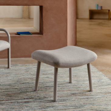 Kave Home Voetenbankje Inari Beige