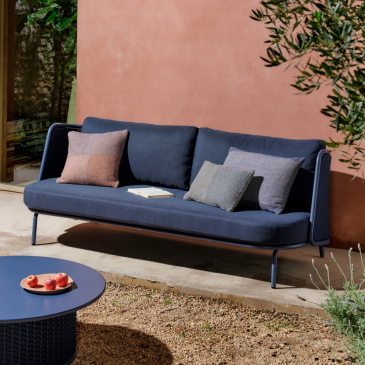 Kave Home Tuinbank Sedalis Blauw 3-Zits