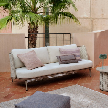 Kave Home Tuinbank Sedalis Taupe 3-Zits
