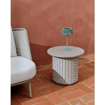 Kave Home Bijzettafel Sedalis Outdoor Taupe Ø50cm