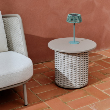 Kave Home Bijzettafel Sedalis Outdoor Taupe Ø50cm