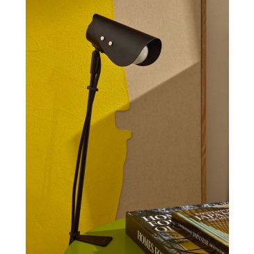 Kave Home Bureaulamp Jula Zwart met Klem