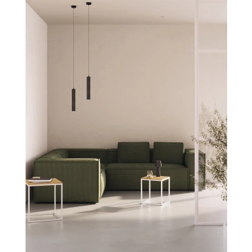 Kave Home 4-zitsbank Blok Groen Dik Ribstof 290x290cm