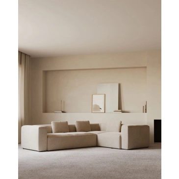 Kave Home Hoekbank 4-zits Blok Beige Ecru 320x230cm