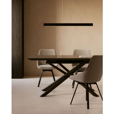 Kave Home Plafondlamp Boadella Zwart