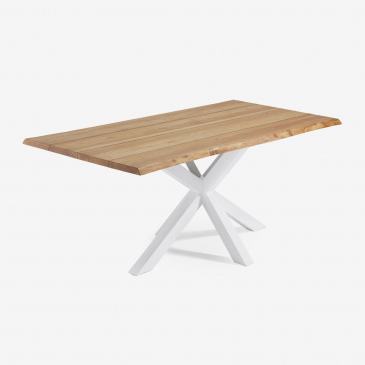 Kave Home Eettafel Argo Eikenfineer Naturel/Wit 160cm