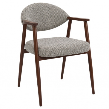 DÉJA Eetkamerstoel Karup Taupe/Walnoot