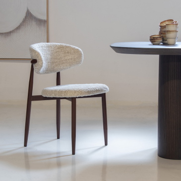 DÉJA Eetkamerstoel Skara Beige/Walnoot