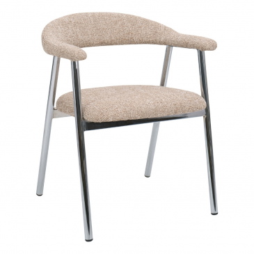 DÉJA Eetkamerstoel Sorø Taupe/Chrome