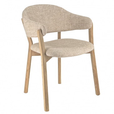 DÉJA Eetkamerstoel Uppsala Taupe/Naturel Eiken