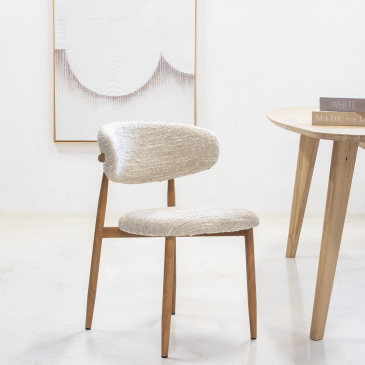 DÉJA Eetkamerstoel Skara Beige/Naturel