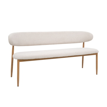 Eetkamerbank Alexia Beige/Naturel 200cm - Giga Meubel