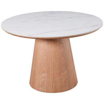 Eettafel Alba Naturel Keramisch 115cm Rond - Giga Meubel