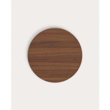 Kave Home Tafelblad Tiaret Melamine Walnoot Ø70cm