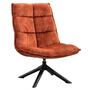 Fauteuil Lucas Velvet Koper - Giga Meubel