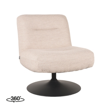 LABEL51 Fauteuil Eli Naturel Bouclé