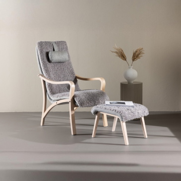 Fjôrd Fauteuil Fårö Eiken Fineer Lichtgrijs