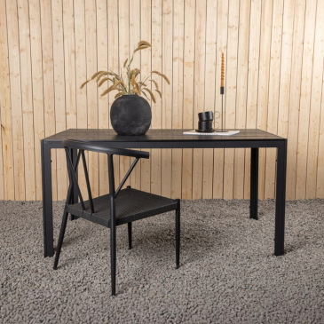 Fjôrd Tuintafel Break Zwart 150cm