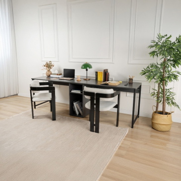 Bureau Twin Antraciet 240cm