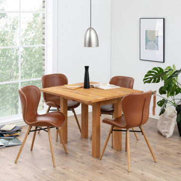 Eetkamerstoel Zaria PU-Leer Bruin - Giga Living