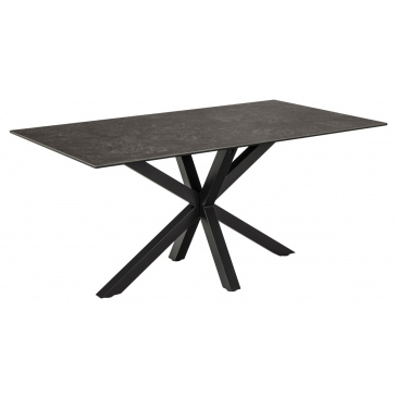 Eettafel Axel Rechthoek Keramiek Zwart 160cm - Giga Living