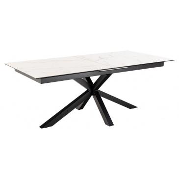 Eettafel Durgan Keramiek Wit Uitschuifbaar 200/240cm - Giga Living