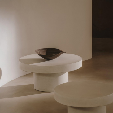Kave Home Ronde Salontafel Aiguablava Wit Cement Ø66cm